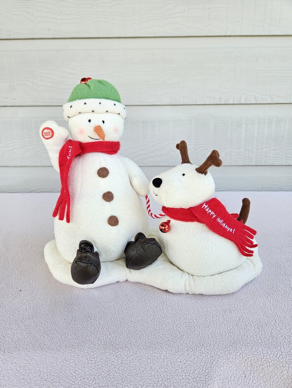 Hallmark Jingle Pals 2004 Singing Animated Snowman Dog Musical Plush WORKS
